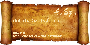 Antaly Szilvána névjegykártya